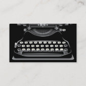 Élégant Carte de visite de machine à écrire et de  (Dos)