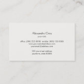 Élégant Carte de visite de mandala blanc Lotus Flo (Dos)