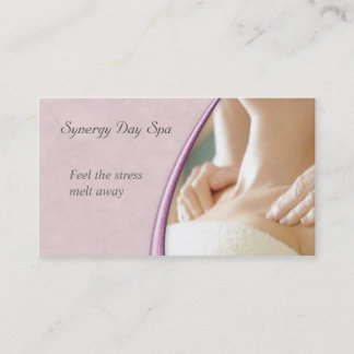 Élégant Carte de visite de massage