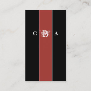 Élégant Carte de visite de monogramme de tourbillo