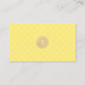 Élégant Carte de visite de Monogramme d'or jaune (Devant)