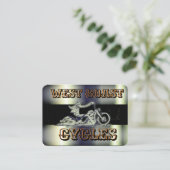 Élégant, carte de visite de moto de chrome de (Debout devant)