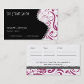 Élégant Carte de visite de nomination Tourbillonna (Devant / Derrière)