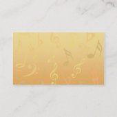 Élégant Carte de visite de notes musicales - Gold  (Dos)