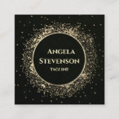 Élégant Carte de visite de Parties scintillant Bla (Devant)