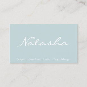 Élégant Carte de visite de police de script bleu e