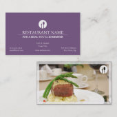 Élégant Carte de visite de restaurant (Devant / Derrière)
