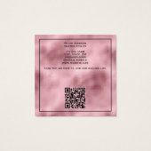 Élégant Carte de visite de salon à huile rose mart (Dos)