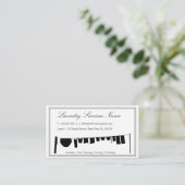 Élégant Carte de visite de services de blanchisser (Debout devant)