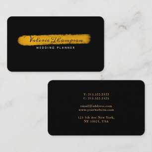 Élégant Carte de visite de signature Gold Stroke