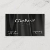 Élégant Carte de visite de soie noire (Dos)