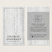 Élégant carte de visite de texture pierre des médi (Devant & derrière)