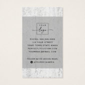 Élégant carte de visite de texture pierre des médi (Dos)