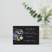 Elégant Carte de visite de tourbillon -Blues et Ja (Debout devant)