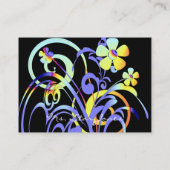 Elégant Carte de visite de tourbillon -Blues et Ja (Dos)