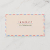 Élégant Carte de visite de voyage européen (Dos)