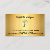 Elégant carte de visite de yoga doré pour vous aff (Dos)