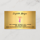 Elégant carte de visite de yoga doré pour vous aff (Dos)