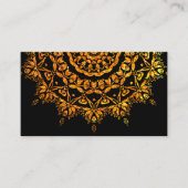 Élégant carte de visite de yoga noir (Devant)