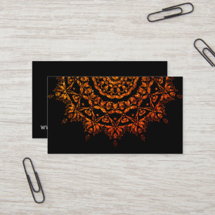 Élégant carte de visite de yoga noir et or