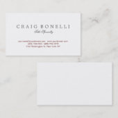 Élégant Carte de visite d'écriture manuscrite soph (Devant / Derrière)