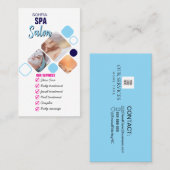 Élégant Carte de visite des services Spas | Logo p (Devant / Derrière)