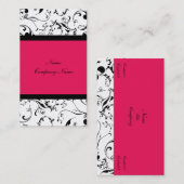 Élégant carte de visite des vignes damasques (Devant / Derrière)