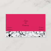 Élégant carte de visite des vignes damasques (Dos)