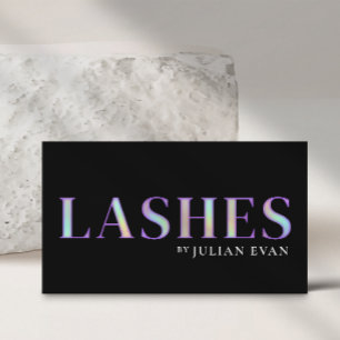 Elégant Carte de visite d'holographes noirs