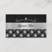 Élégant carte de visite Diamond Black Silver (Devant)