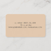 Élégant Carte de visite d'instructeur de Yoga arbr (Dos)