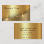 Élégant Carte de visite d'or brillant ombragé (Devant / Derrière)