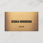 Élégant Carte de visite d'or brossé (Devant)