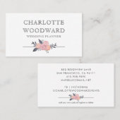 Élégant Carte de visite du planificateur de mariag (Devant / Derrière)