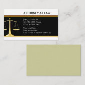 Élégant Carte de visite du procureur (Devant / Derrière)