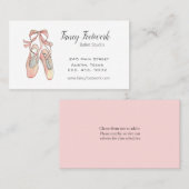 Elégant carte de visite du studio de danse et de b (Devant / Derrière)