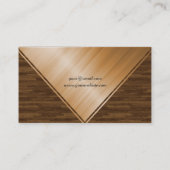 Élégant Carte de visite en bois verni (Dos)