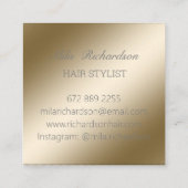 Elégant carte de visite en or métallique moderne j (Dos)