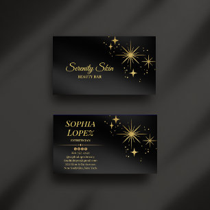 Élégant Carte de visite Esthétique Gold Sparkle