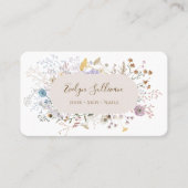 Élégant carte de visite fleur sauvage (Devant)