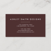 Élégant Carte de visite Fleur sauvage (Dos)