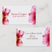 Élégant Carte de visite floral (Devant / Derrière)