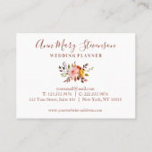 Élégant carte de visite floral (Dos)