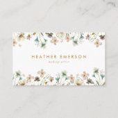 Élégant Carte de visite floral (Devant)