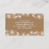 Élégant Carte de visite floral (Dos)