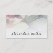 Elégant Carte de visite floral aquarelle (Devant)