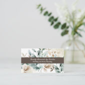 Elégant carte de visite floral aquarelle (Debout devant)