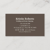 Elégant carte de visite floral aquarelle (Dos)