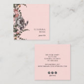 Élégant Carte de visite floral Boho (Devant / Derrière)