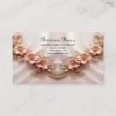 Élégant Carte de visite floral de Pêche Orange (Dos)